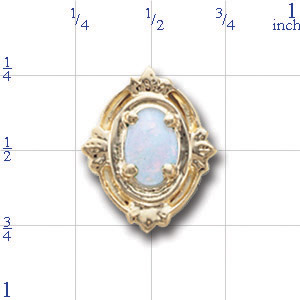 AC116 14K OPAL SLIDE 